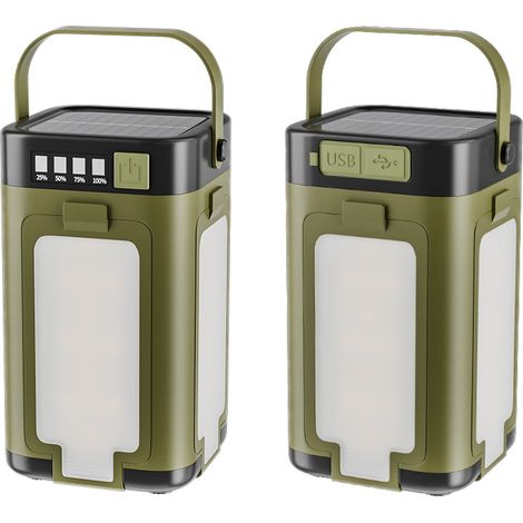 Ipx4 Wasserdichte Led-campinglampe Mit Solarpanel Und Typ-c-ladefunktion, Erweiterbarem 4-panel-design, Ladefunktion, Geeignet Für Stromausfälle, Outdoor-aktivitäten Und Mehr.