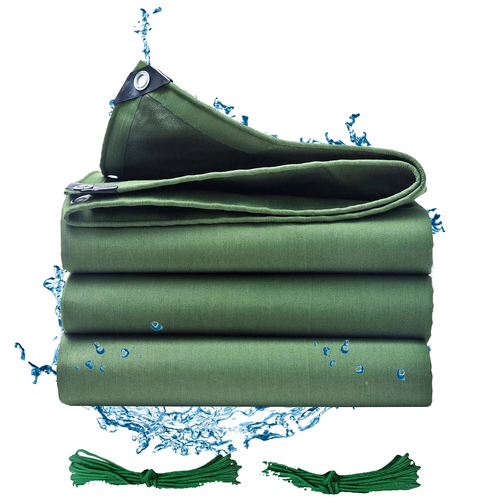 Wasserdichte Plane, Schwerlast 650gsm, Uv-beständig, Grün-a, W3xl4m