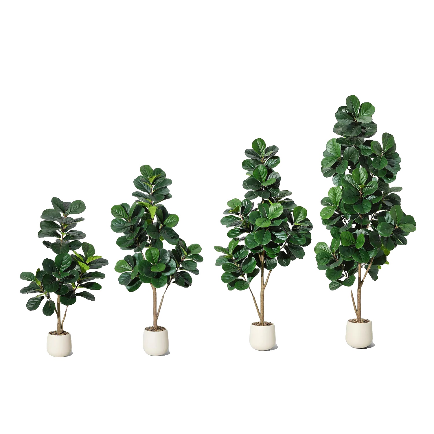 Künstlicher Geigenfeigenbaum, Lebensechte Blätter, Leicht Zu Reinigen, Grün-c, 150cm