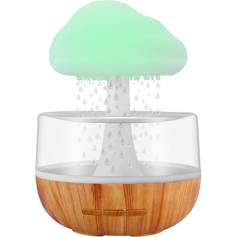Luftbefeuchter Mit Regeneffekt, Ätherischem Öldiffusor Und 7-farbigem Led-licht, Ideal Für Zuhause, Büro, Schlafzimmer, Entspannung Und Schlaf.
