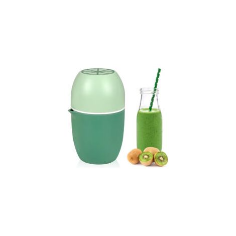 Manuelle Zitruspresse In Zitronenform, Zitronenpresse Mit Behälter, Grüne Farbe, 450 Ml