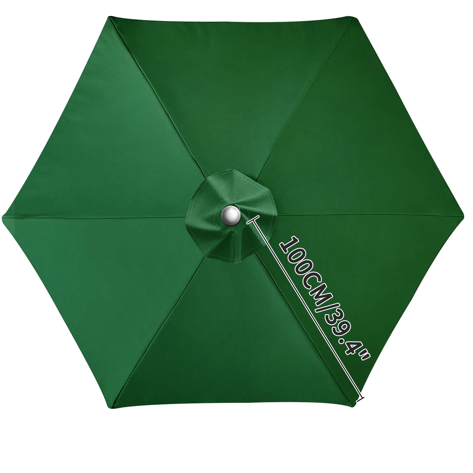 Regenschirmdach, Langlebiges Polyester, Windventil Für Stabilität, Grün 6rippen 2m