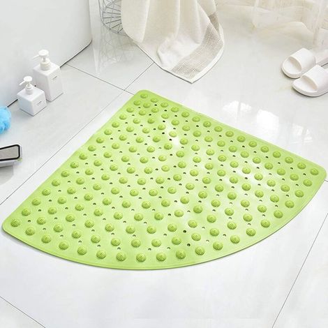 Rutschfeste Duschmatte – Maschinenwaschbar, Mit Abflusslöchern Und Saugnäpfen – 70 X 70 Cm, Grün