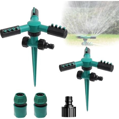 Set Mit 2 Drehbaren Gießkannen – Mit Großem Stiel – Für Rasen, Garten Und Pflanzen