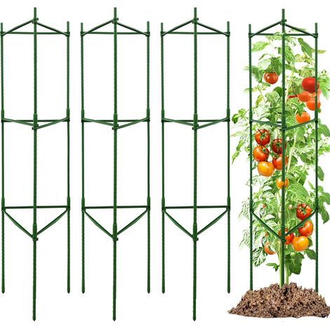 Set Mit 4 Verstellbaren Tomatenstützen - Stabile 122 Cm (48 Zoll) Metallstütze - Diy-rankgitter Für Garten Und Töpfe - Höhenverstellbar Von 40 Bis 488 Cm (16 Bis 192 Zoll).