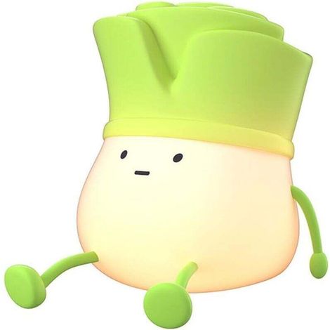 Silikon-klopflampe, Niedliches Cartoon-design, Schlafzimmer, Usb-ladefunktion, Stimmungsvolles Licht, Geschnittene Schalotte Mit Schlaflicht, Nachttischlampe Von Debuns
