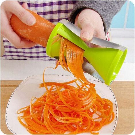 Spiral-gemüseschneider – Multifunktionaler Manueller Spaghetti-spiralschneider Für Nudeln, Karotten, Gurken, Zucchini, Spargelschäler, Grün, 1 Stück, Von Debuns