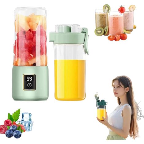 Tragbarer Mixer – Kleiner Smoothie- Und Milchshake-maker, Tragbarer Mixer, Persönlicher Entsafter Für Smoothies Und Milchshakes, Mini-usb-c-wiederaufladbarer Mixer Mit Zusätzlichem Deckel