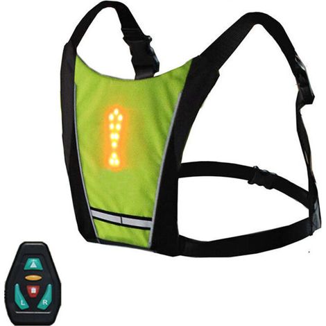 Usb-wiederaufladbarer, Reflektierender Fahrradrucksack Mit Blinkender Led Und Fernbedienung – Sicherheitsausrüstung Für Outdoor-sportarten Wie Radfahren, Laufen, Spazierengehen Und Joggen, Von Debuns