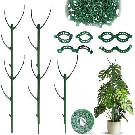 Verstellbare Pflanzenstützen – Stapelbar Für Drinnen Und Draußen Mit Clips – Geeignet Für Monstera Und Kletterpflanzen – Langlebiges Gartenzubehör