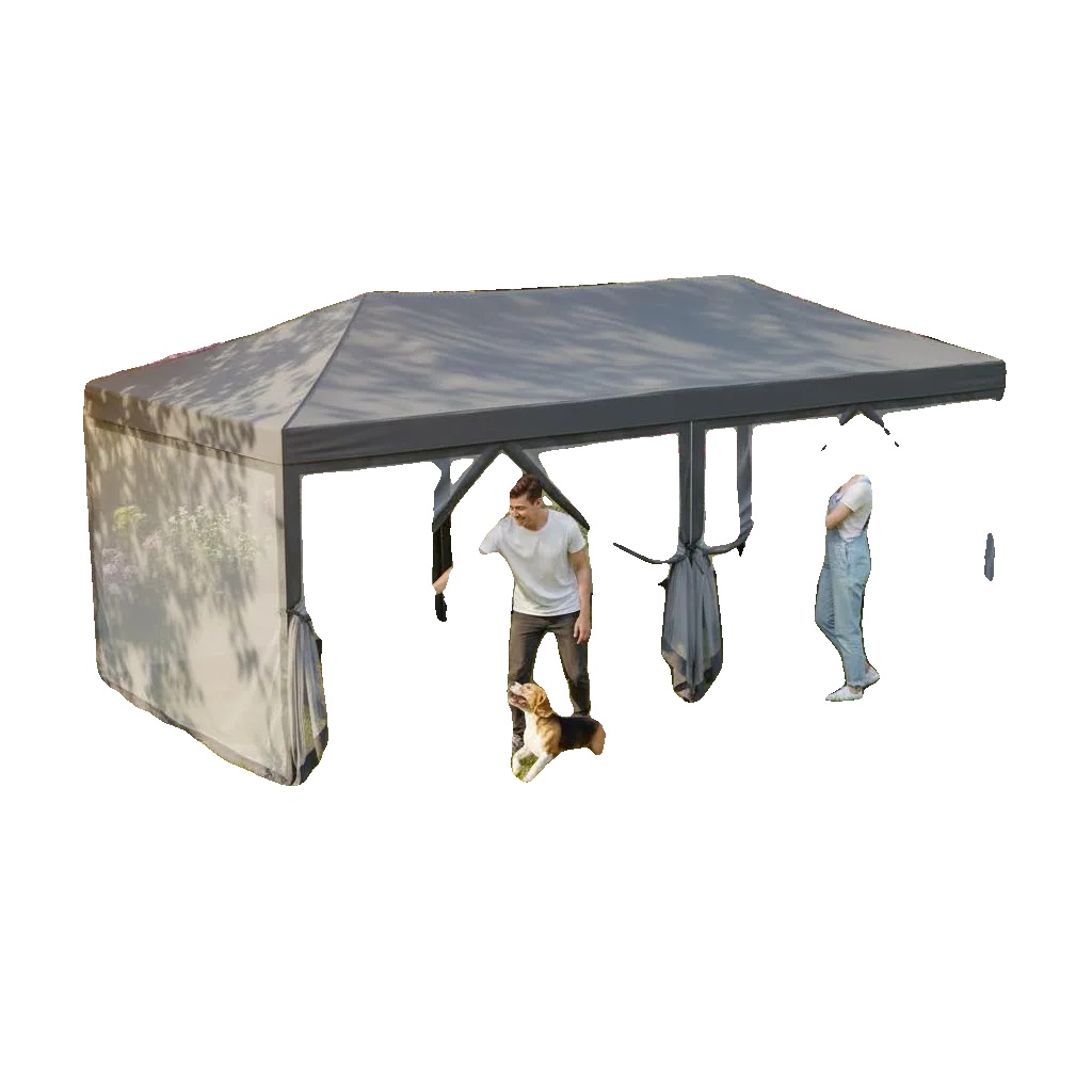 Faltzelt Mit Rahmen, 3x6 Meter, Wetterschutz, Vielseitig Einsetzbar, Armeegrün