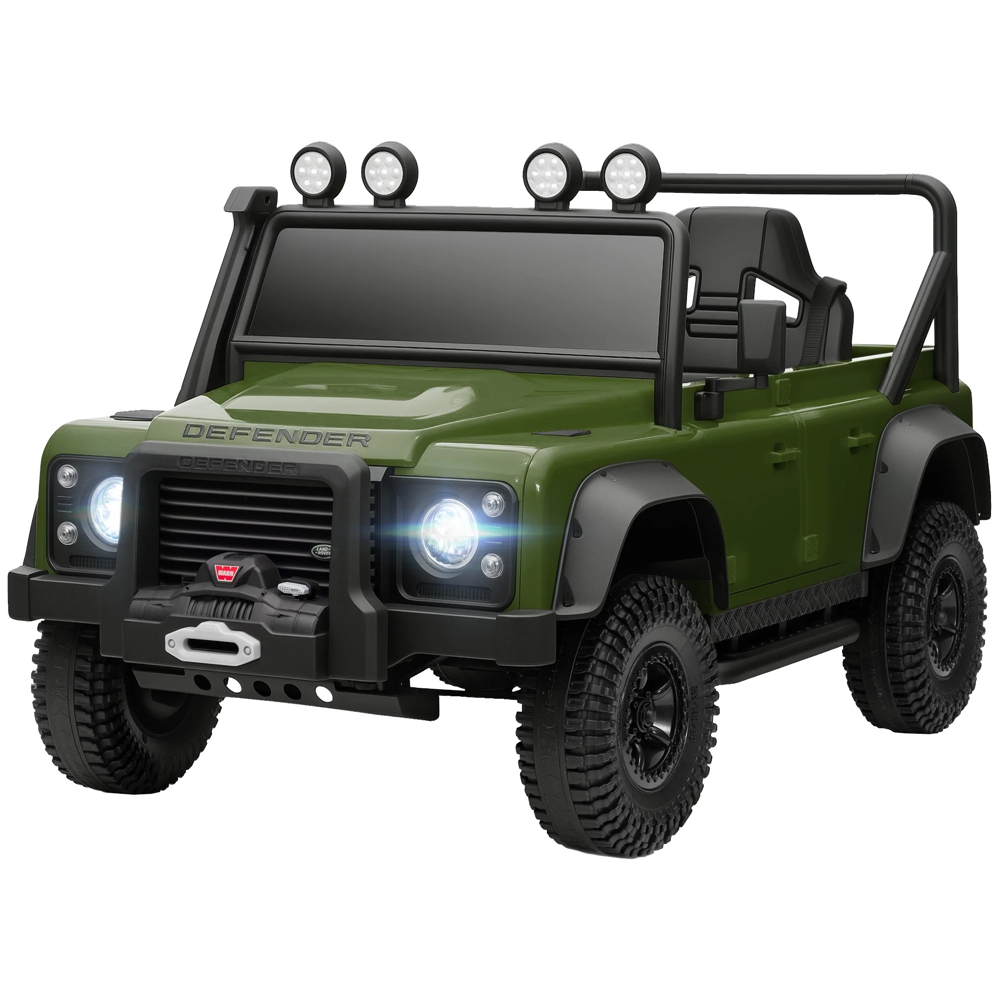 Elektrisches Spielzeugauto, Fernbedienung, Musikfunktion, Armeegrün