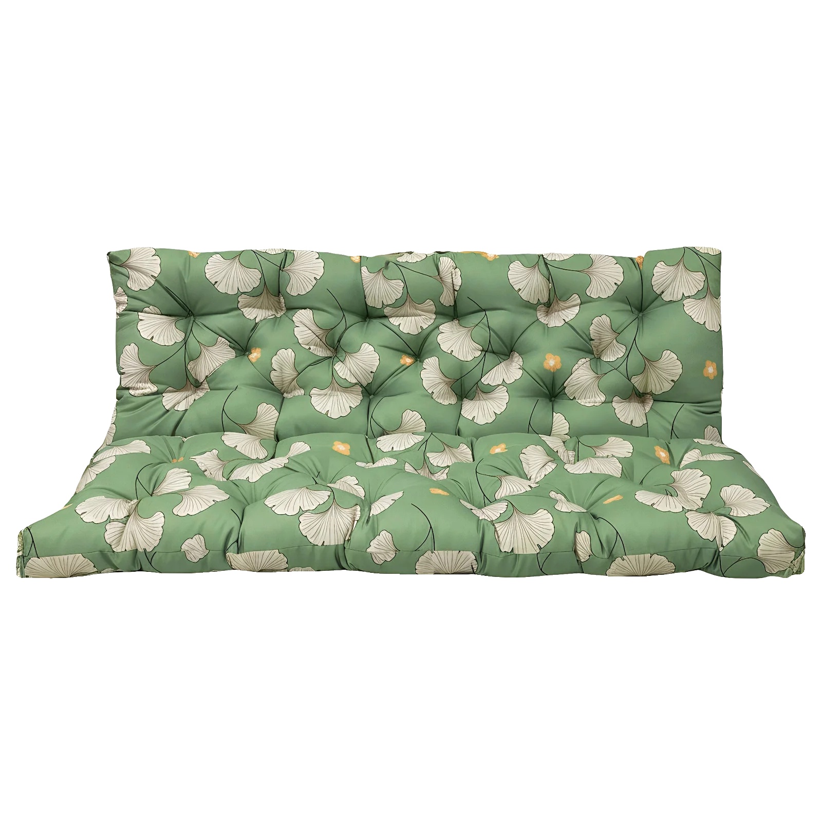 Gartenbankkissen, Wasserdicht, Rutschfester Design, Ginkgo Grün-a, 120x100cm-a