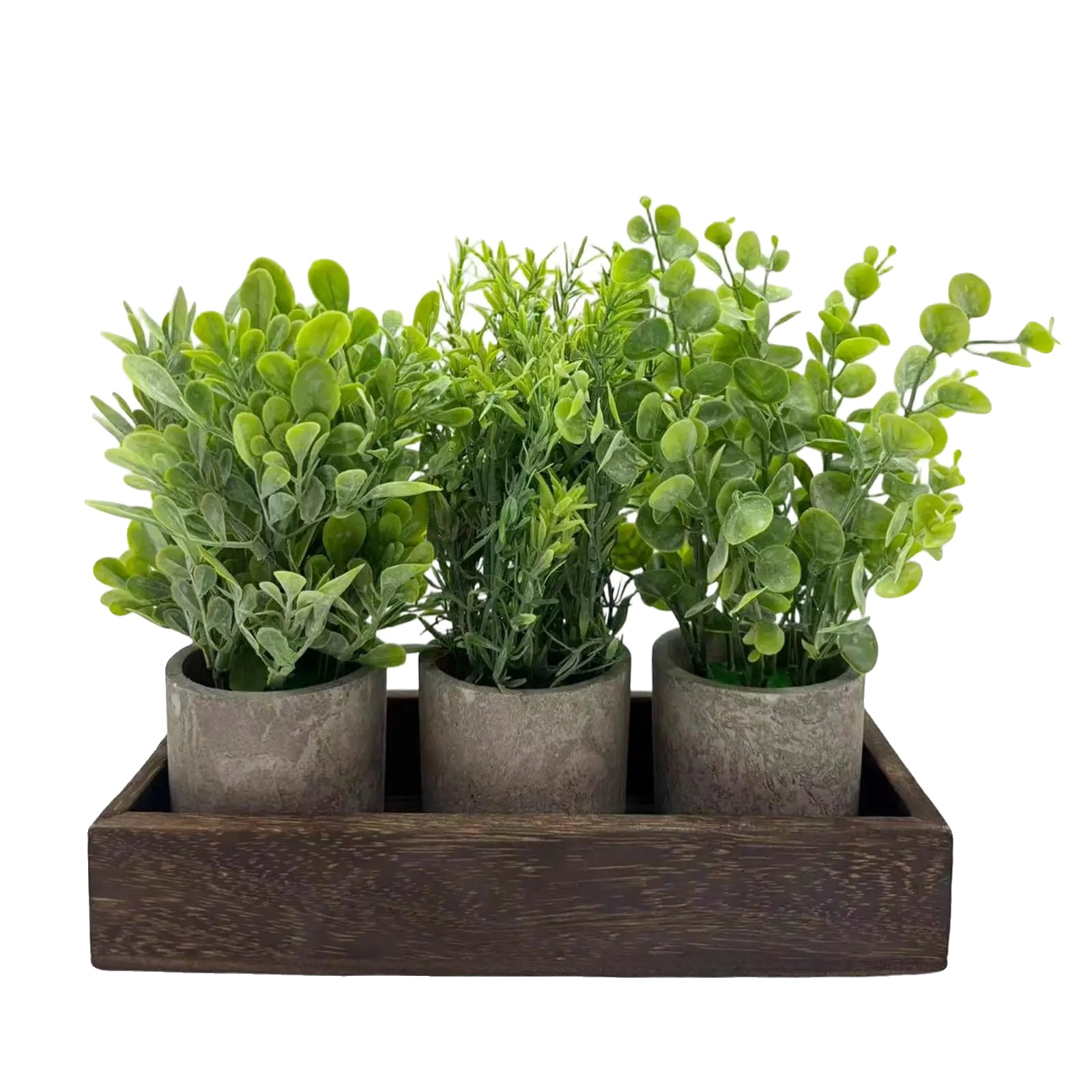 Mittelstück, Künstliche Blumen Set, Dekorative Töpfe, Faux Eukalyptus
