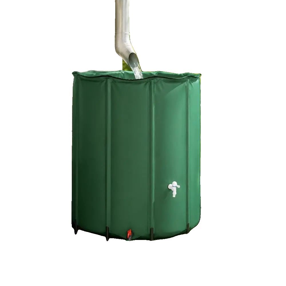 Regenwassersammelbehälter, 1000l, Zusammenklappbares Design, Einfache Montage, Grün