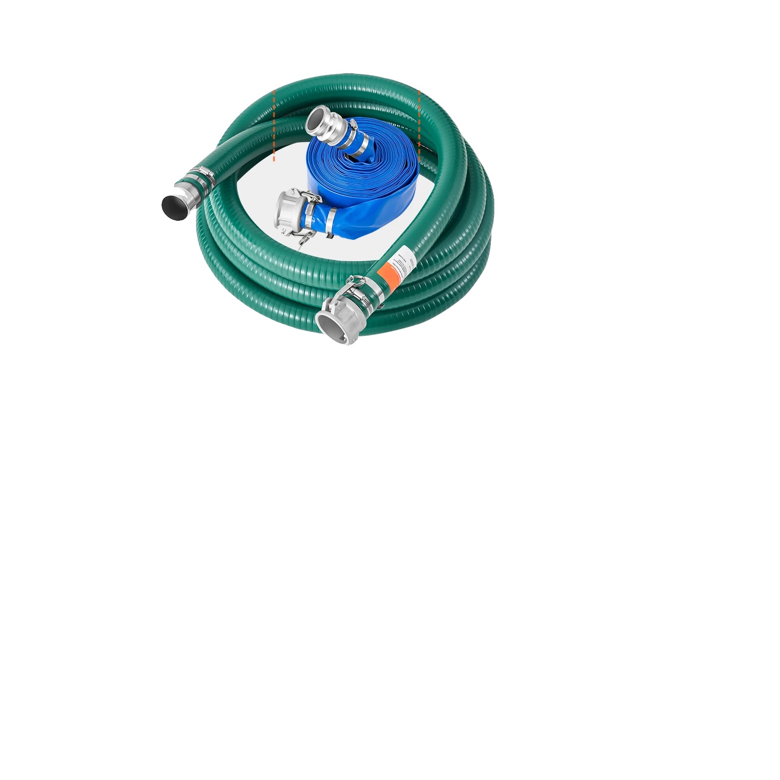 Wasserschlauchset, Langlebiges Pvc, Verschiedene Längen, 2 In X 50 Ft