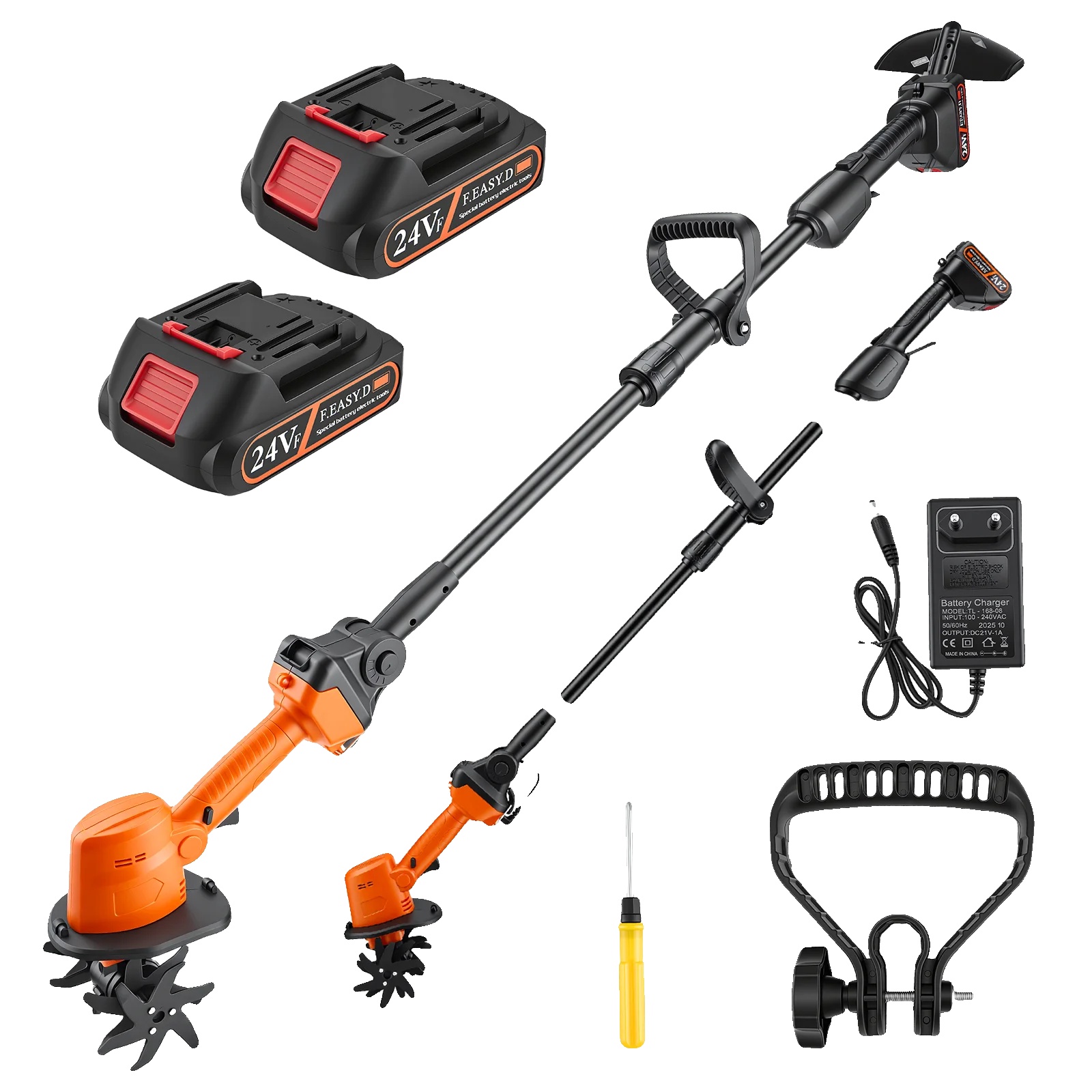 Gartenfräse, Kabelloser Betrieb, Verstellbarer Griff, 220v Eu
