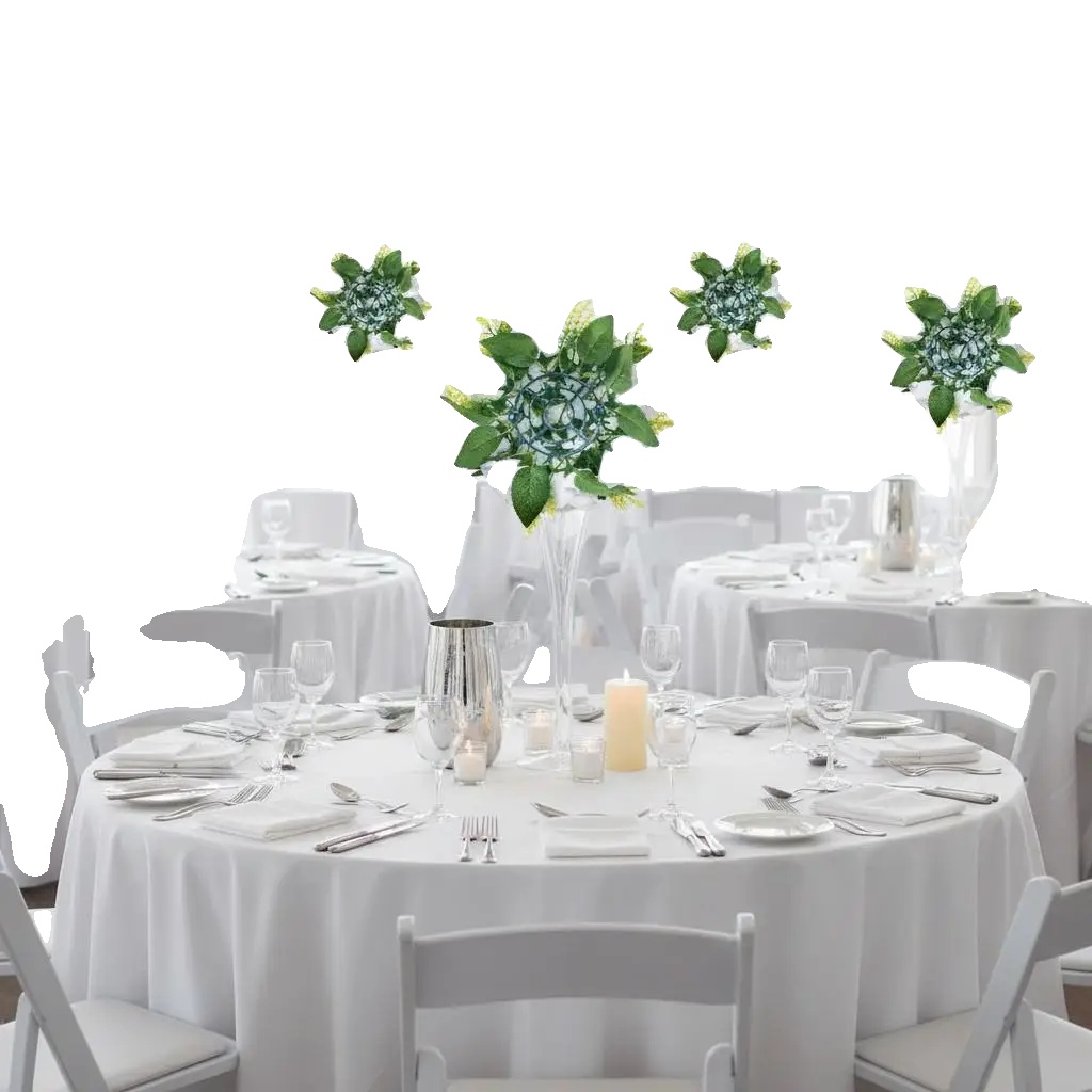 Künstliche Blumenarrangements, Set Von 10, Für Den Innenbereich, Armeegrün