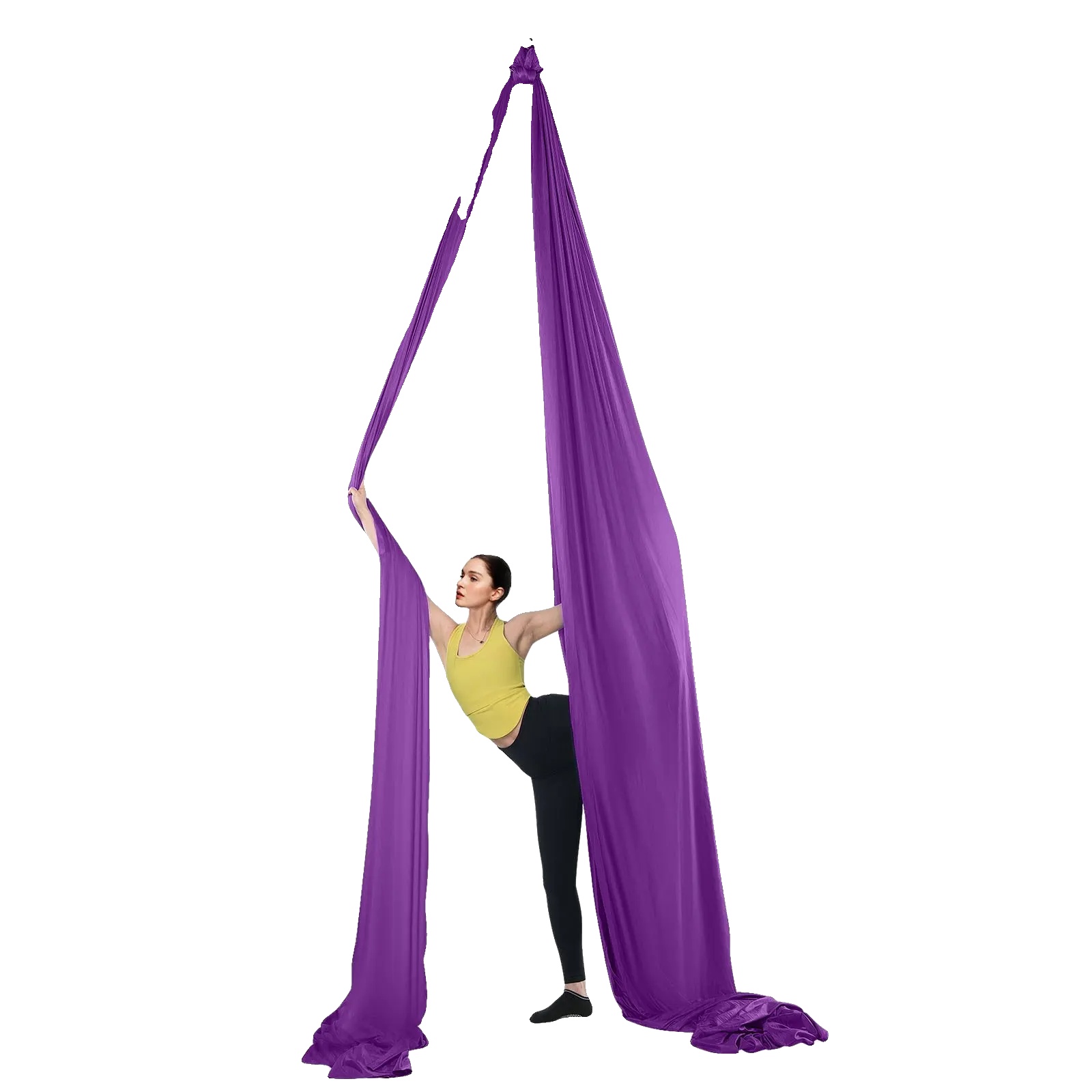 Aerial Yoga Hängematte, 1000 Kg Tragfähigkeit, Strapazierfähiges Polyester, Armeegrün