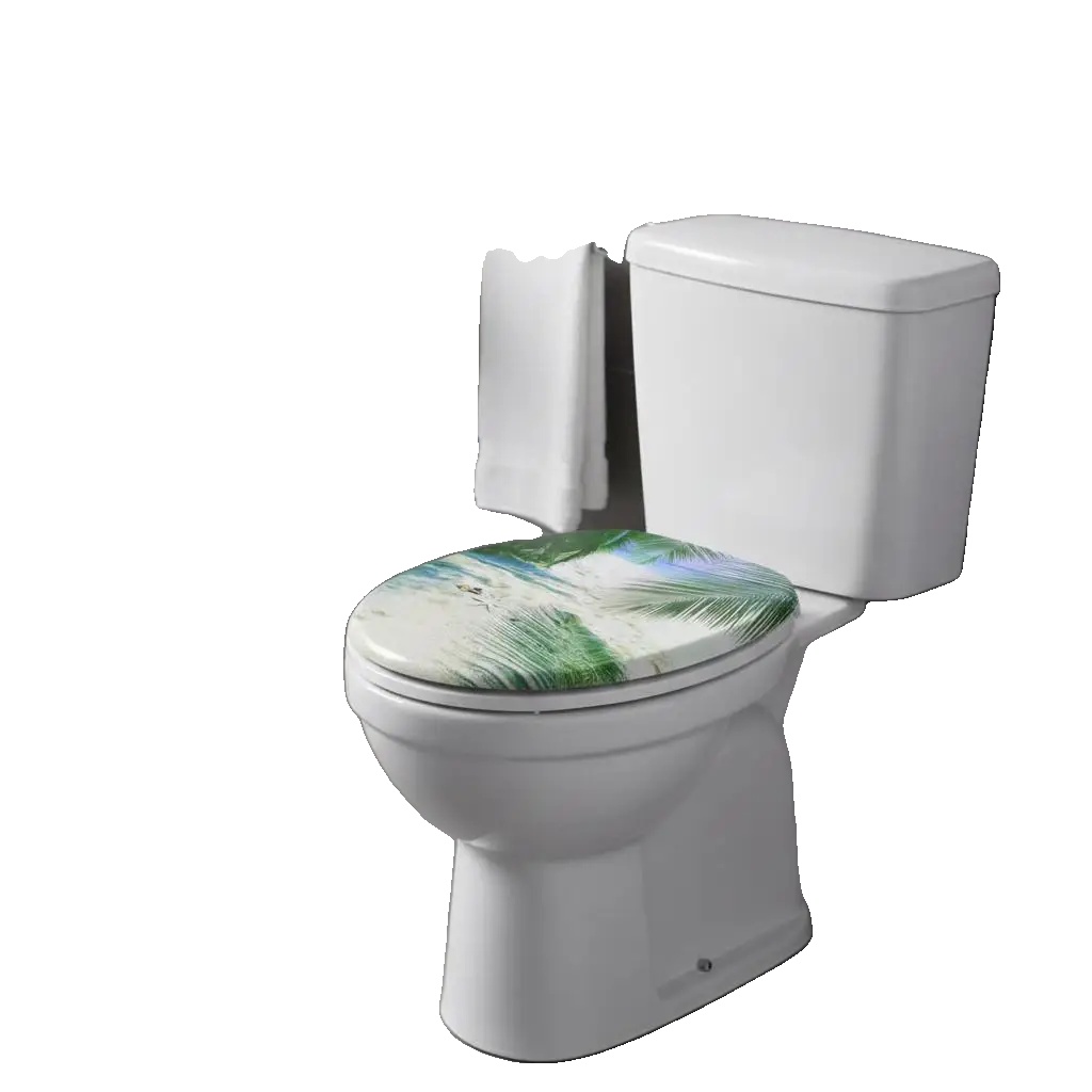 Toilettensitzabdeckung, Sanft Schließendes Design, Langlebiges Acrylmaterial, Armeegrün