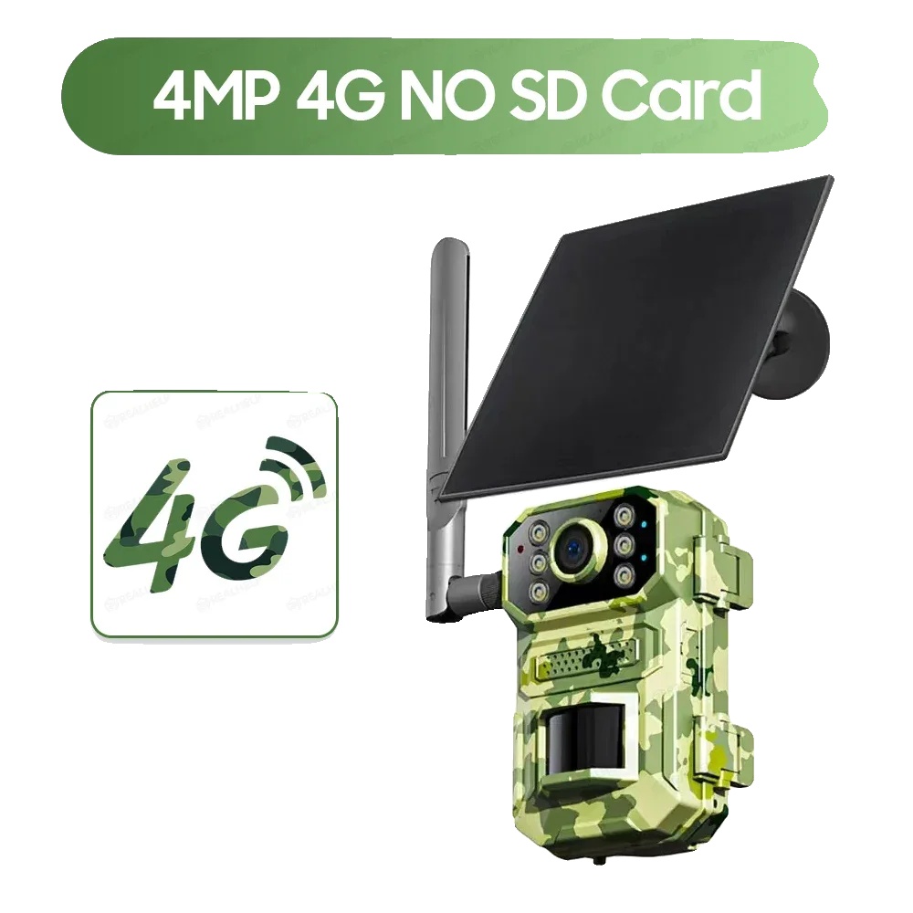 Wildlife-kamera, 4mp, Solarbetrieben, 4g Eu-keine Karte