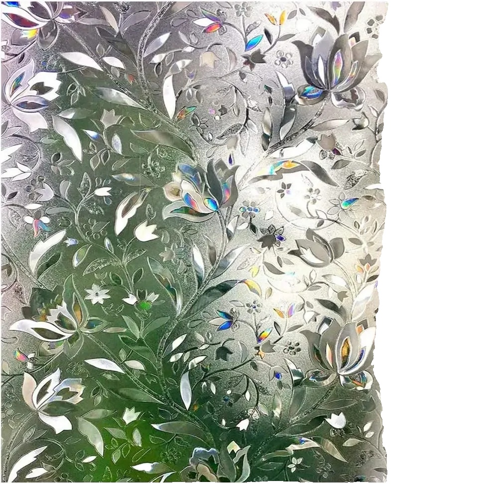 Fenster Sichtschutzfolie, Uv-schutz, Wärmedämmung, Regenbogen-tulpe, 45x200 Cm