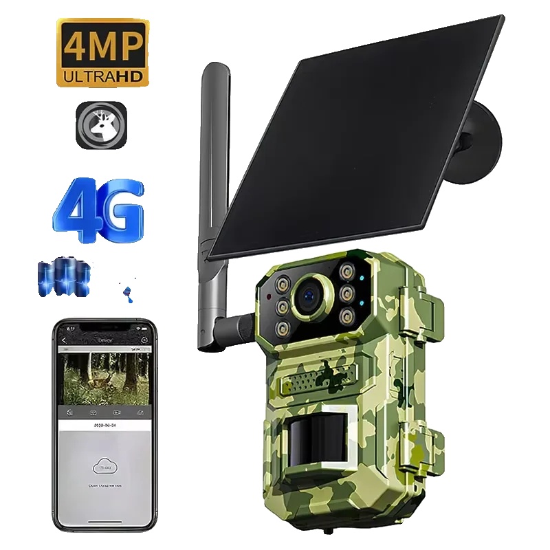 Wildkamera, 4mp Auflösung, Solarbetrieben, Eu 4g Keine Karte