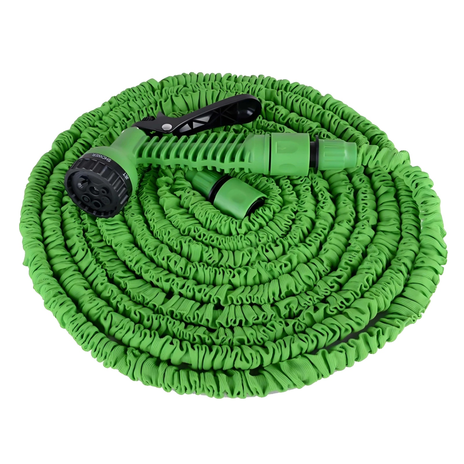 Gartenhose, Erweiterbare Länge, 7-modi Spritzpistole, Grün 7.522.5cm