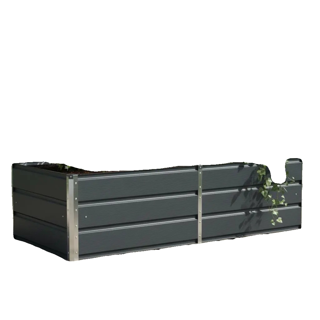 Pflanzkasten, Stahlkonstruktion, Modulares Design, Armeegrün