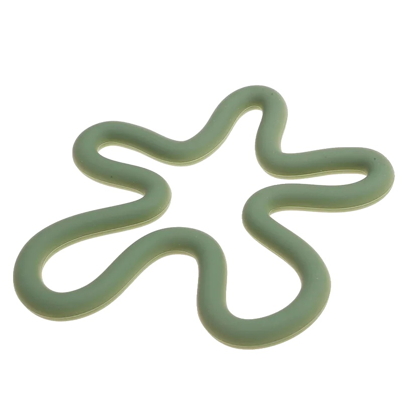 Silikonmatte, Rutschfestes Design, Umweltfreundliches Material, Grün, 16.5x16.5cm-d, 5pcs-a