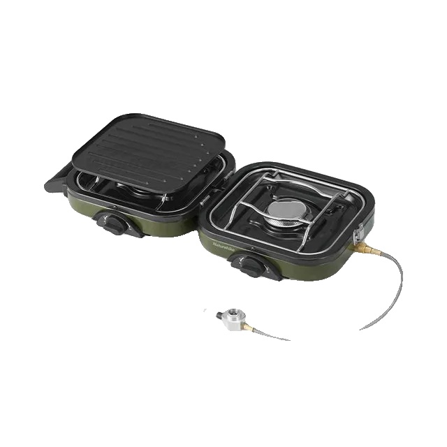 Gasherd, Klappdesign, Hohe Leistung, Grün