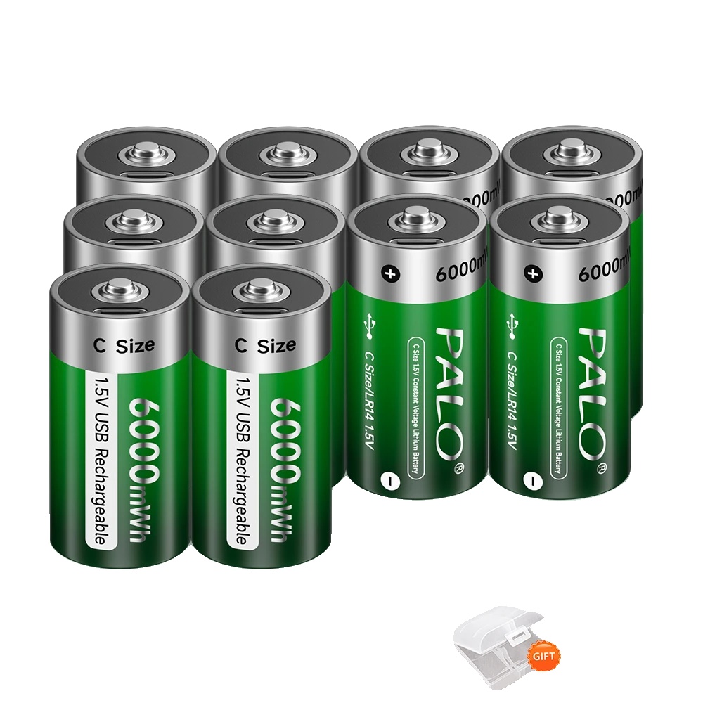 Lithium-batterie, 15000mwh Kapazität, Schnellladung, 10 Stück C-größe Batterie