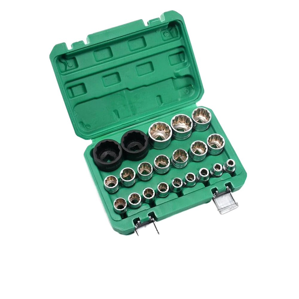 Ratschenschlüsselset, 21 Teile, Langlebige Mehrzahn-nüsse, 21pcs