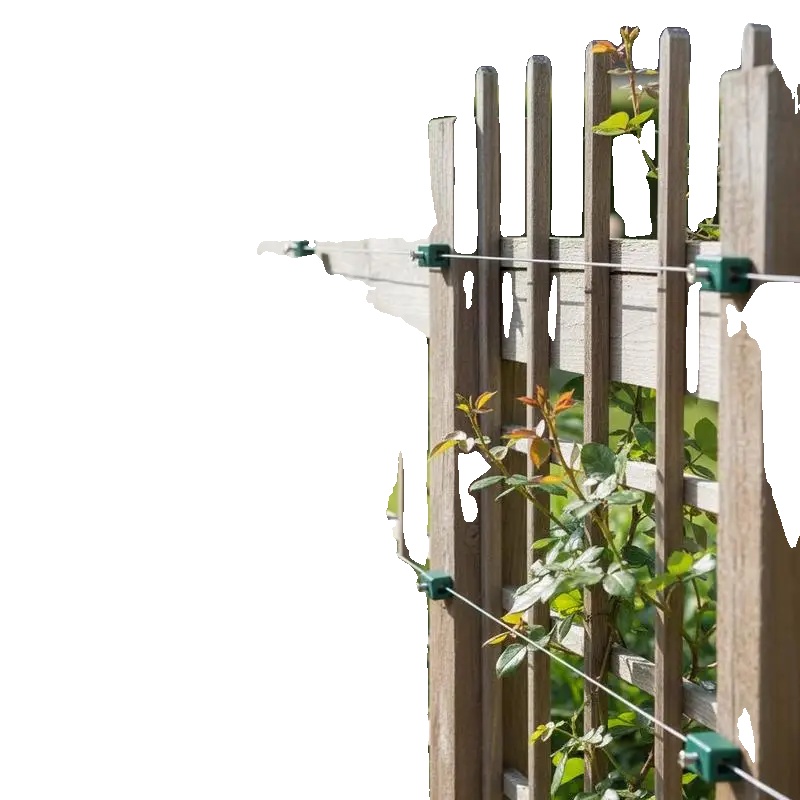 Gartenzaun Drahtstützen, Verzinktes Metall, Schnelle Installation, Grün