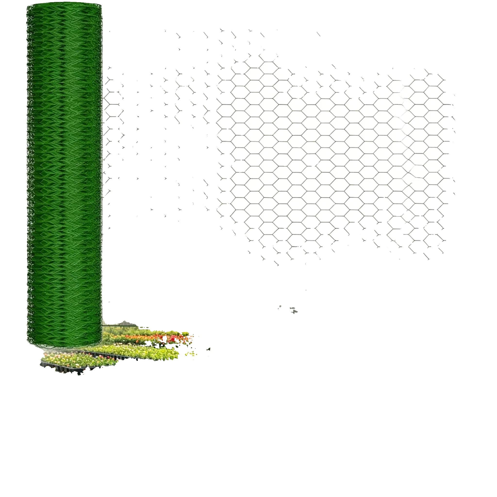 Drahtgeflecht, Langlebige Pvc-beschichtung, Vielseitig Für Tiergehege, Grün