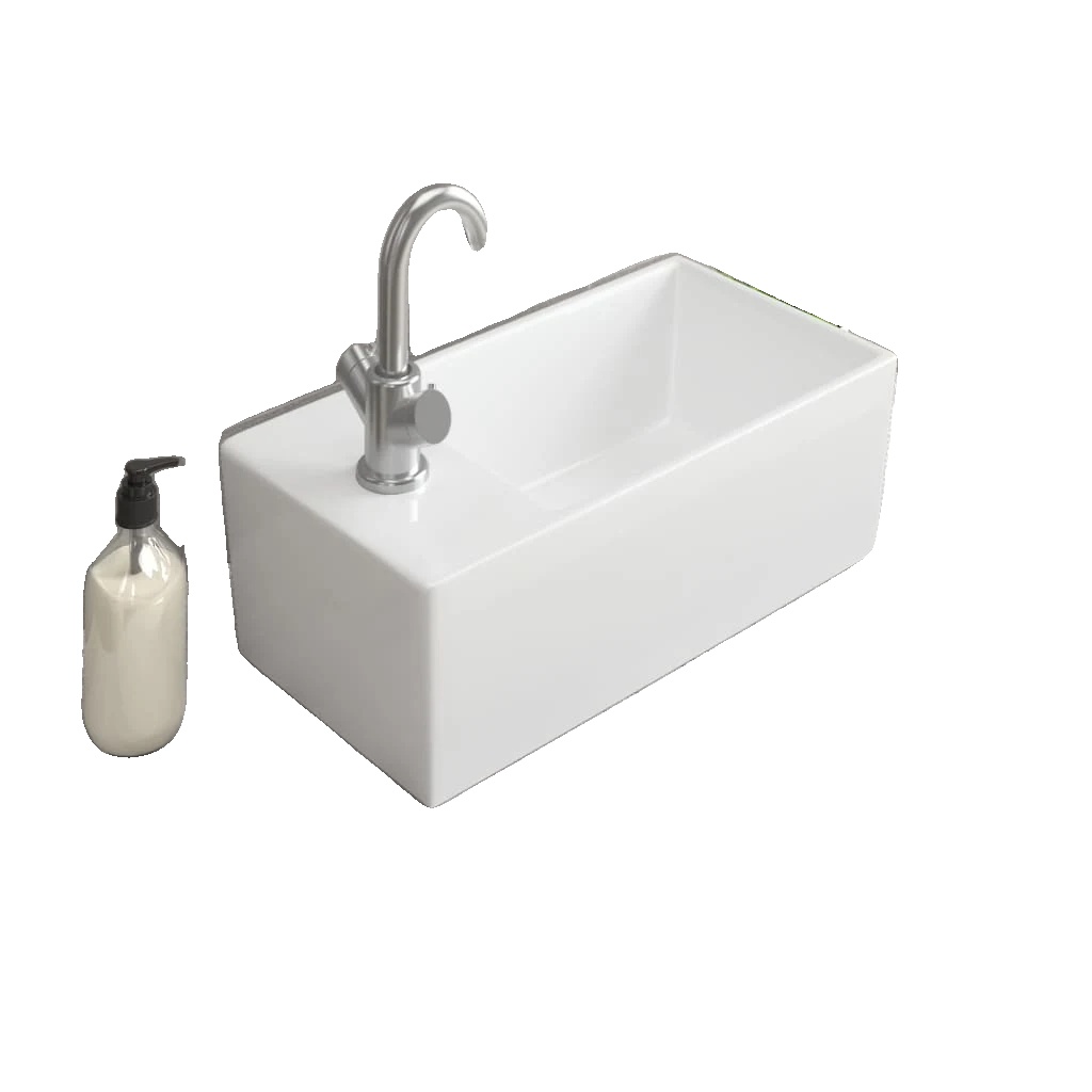 Waschbecken, Keramisches Material, Vielseitiges Design, Armeegrün