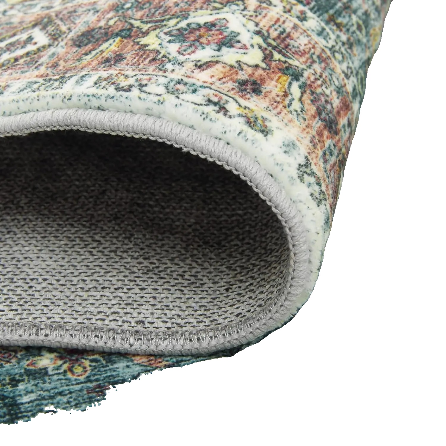Teppich, Maschinenwaschbar, Weicher Rutschfester Rücken, Grün-a, 80cmx150cm