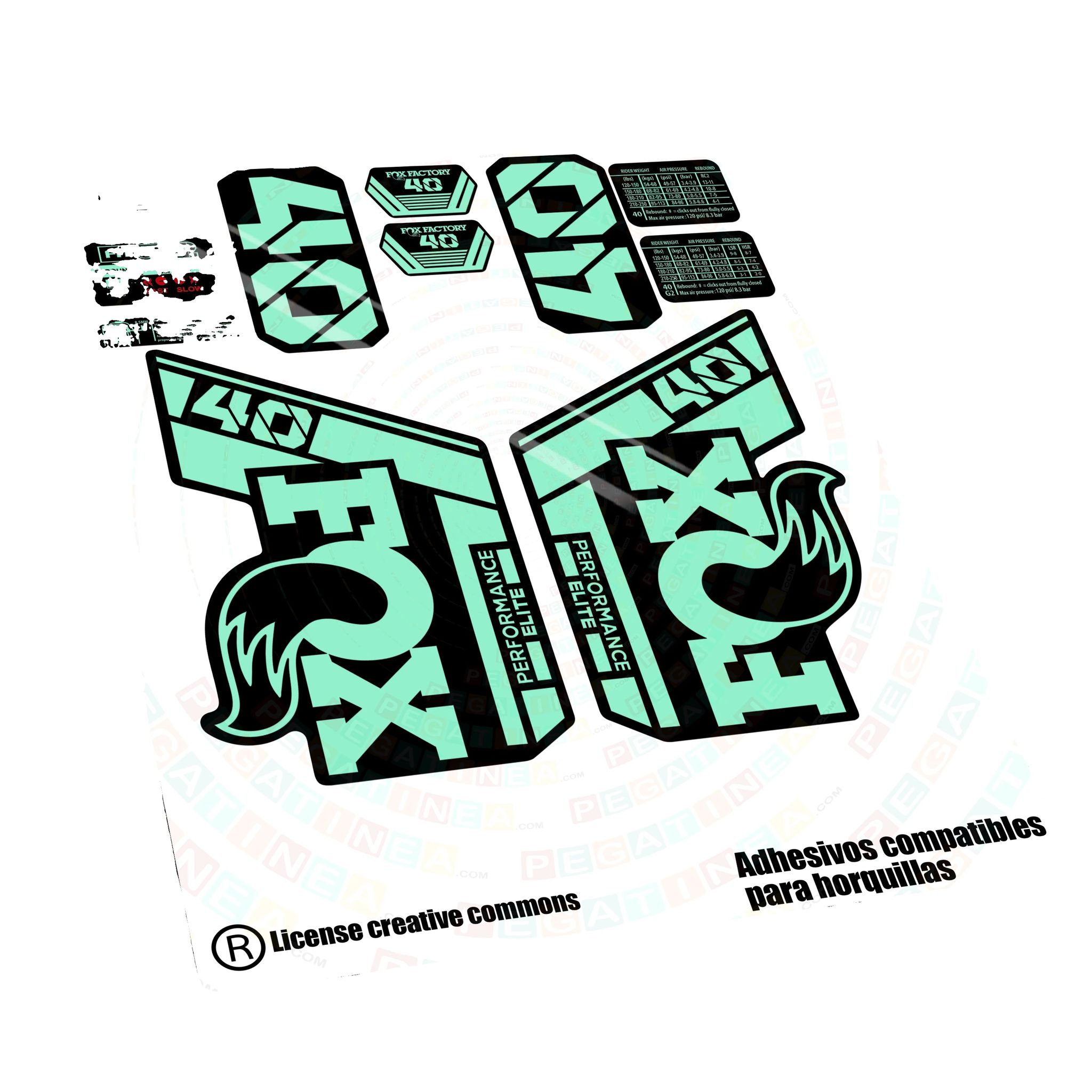 Aufkleber, Anpassbare Farben, Langlebiges Vinyl, Minze