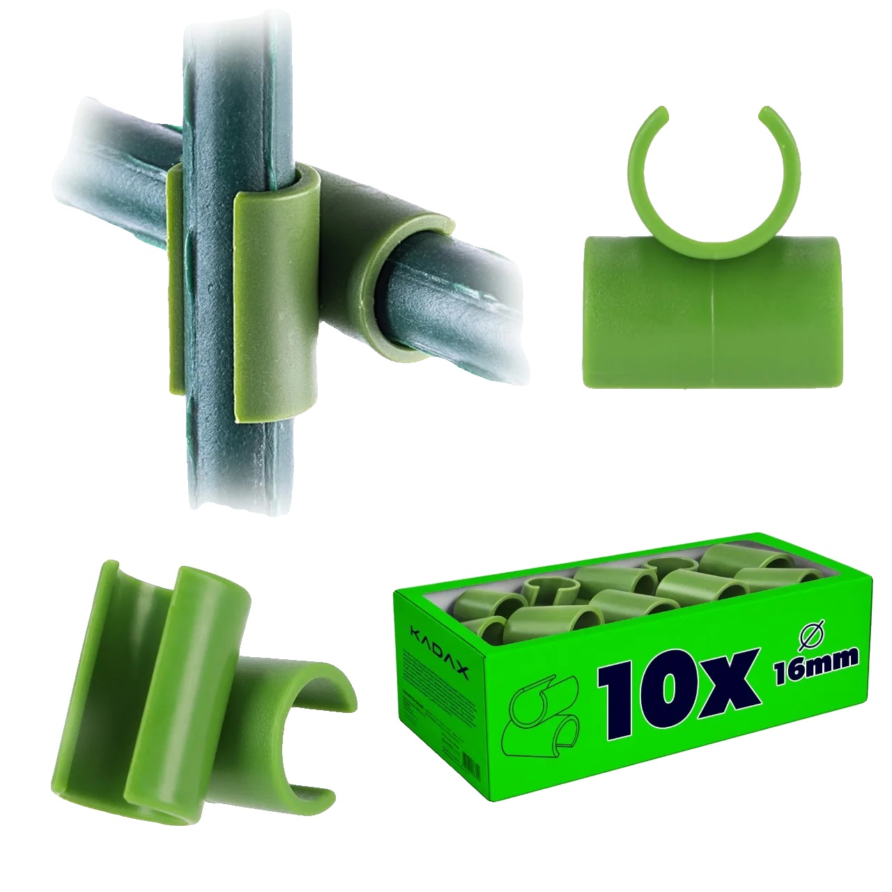 Winkelverbinder, 16 Mm Durchmesser, 10 Stück Set, Kompatibel Mit 8 Mm Und 11 Mm Stangen, Langlebiges Plastik, Werkzeuglose Montage