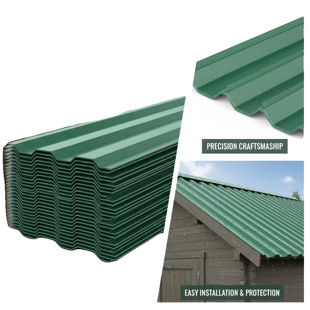 Dachpaneele, Verzinkter Stahl, 12 Paneele, Marineblau