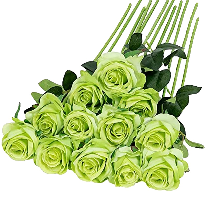 Künstlicher Rosenstrauß, Elegantes Blumendesign, Vielseitig Für Veranstaltungen, Grün