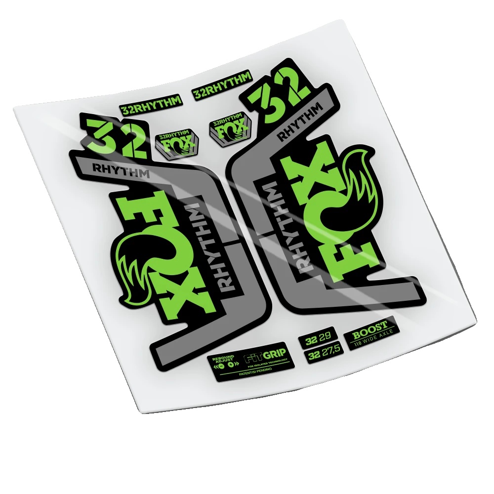 Fahrradaufkleber, Hochwertiges Vinyl, Individuelle Designs, Limettengrün 1