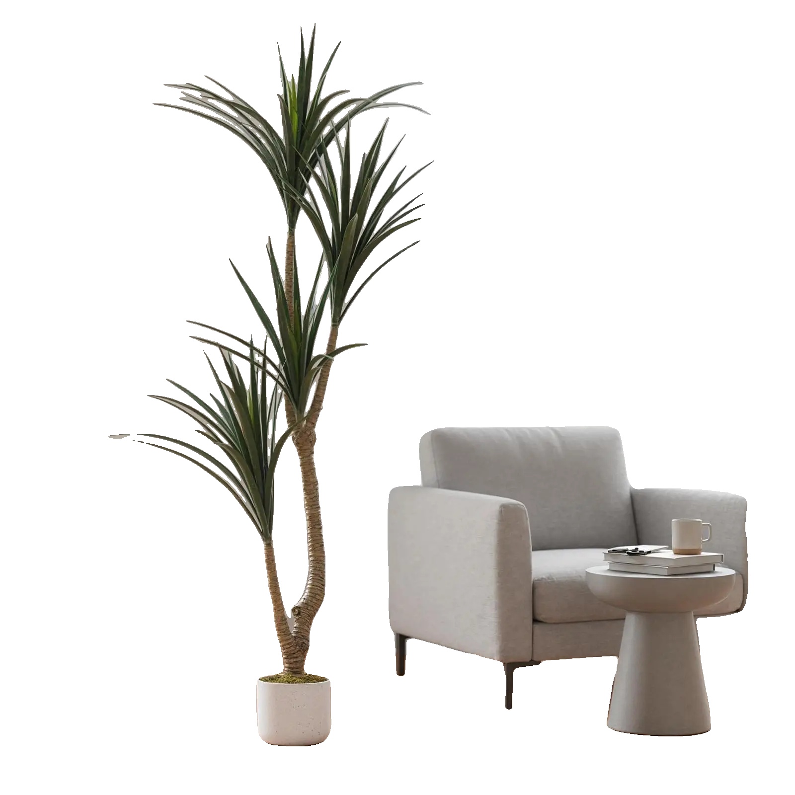 Künstlicher Baum, Lebensechtes Design, Pflegeleicht, Grün