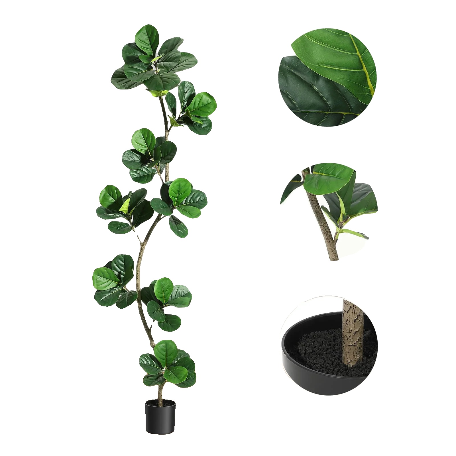 Künstlicher Geigenfeigenbaum, Lebensechtes Design, Innen- Und Außendekoration, 210cm