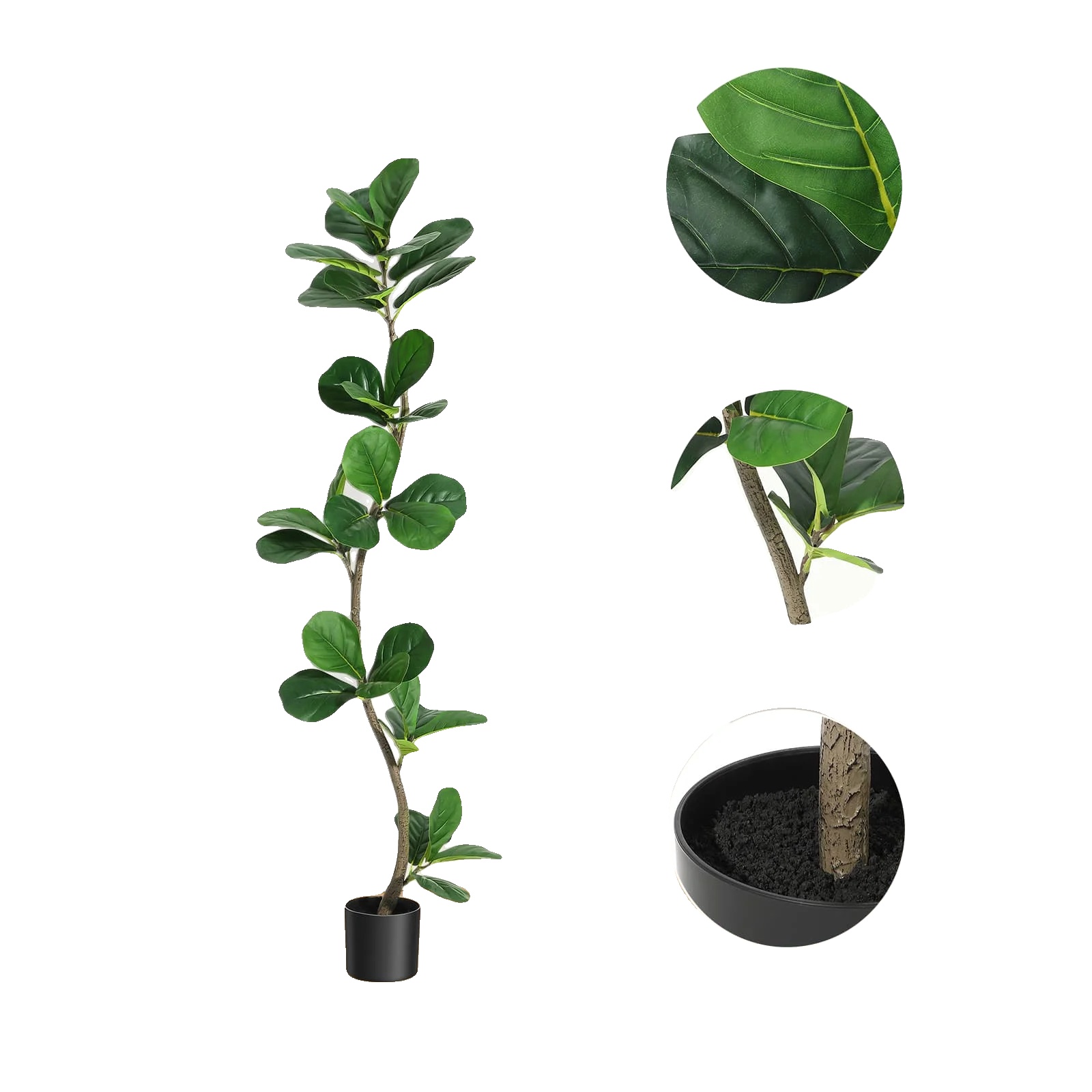 Künstlicher Geigenfeigenbaum, Lebensechtes Design, Innen- Und Außendekoration, 150cm