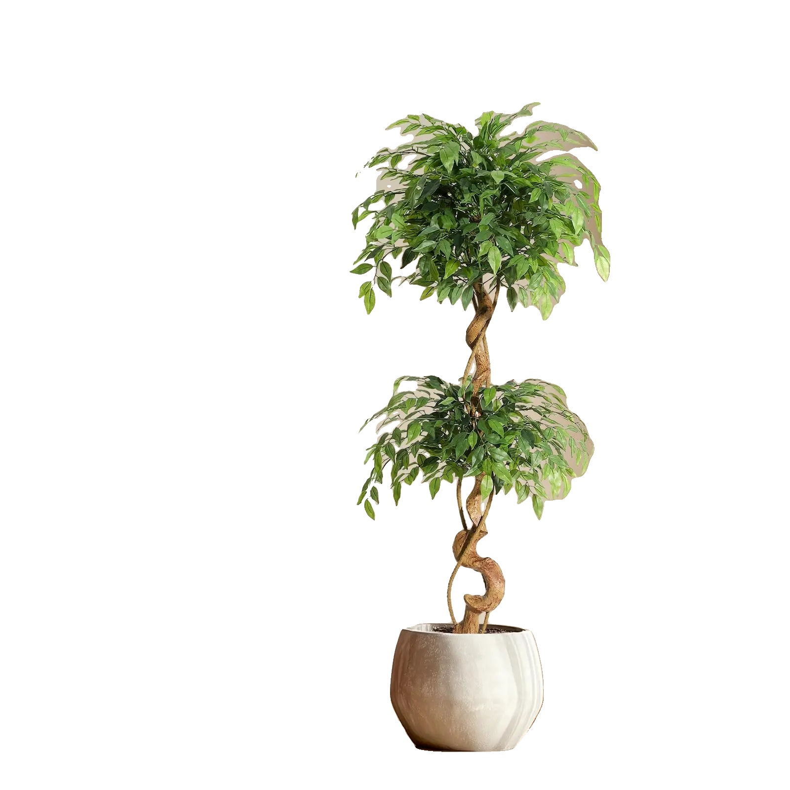 Künstlicher Ficusbaum, 150 Cm Höhe, Über 1134 Blätter, Eleganter Topf Mit Einem Durchmesser Von 18 Cm, Innendekoration, Anpassbare Äste