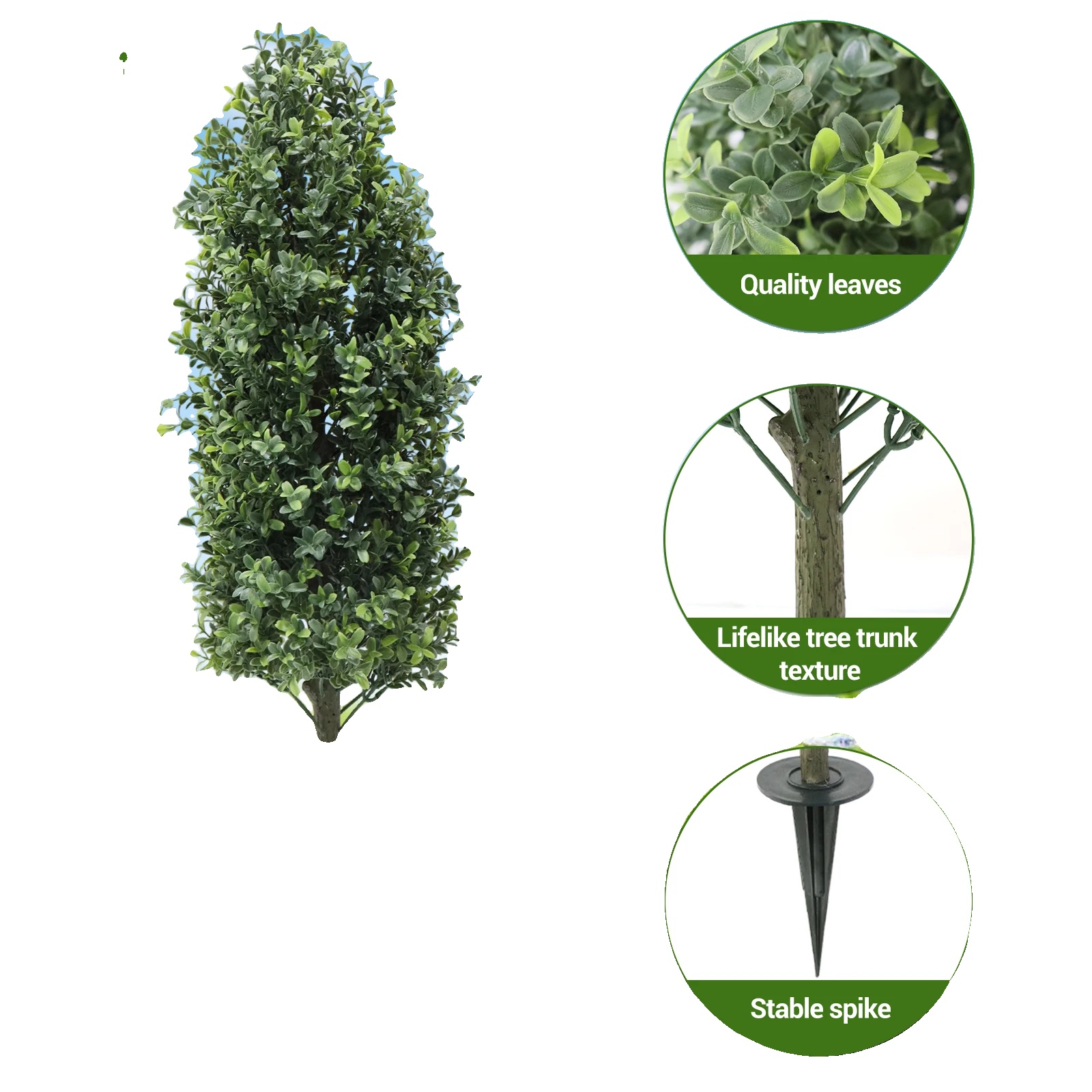 Faux Buchsbaum Pflanzen, 2,3 Fuß Höhe, Außen Topiary Stil, 90cm