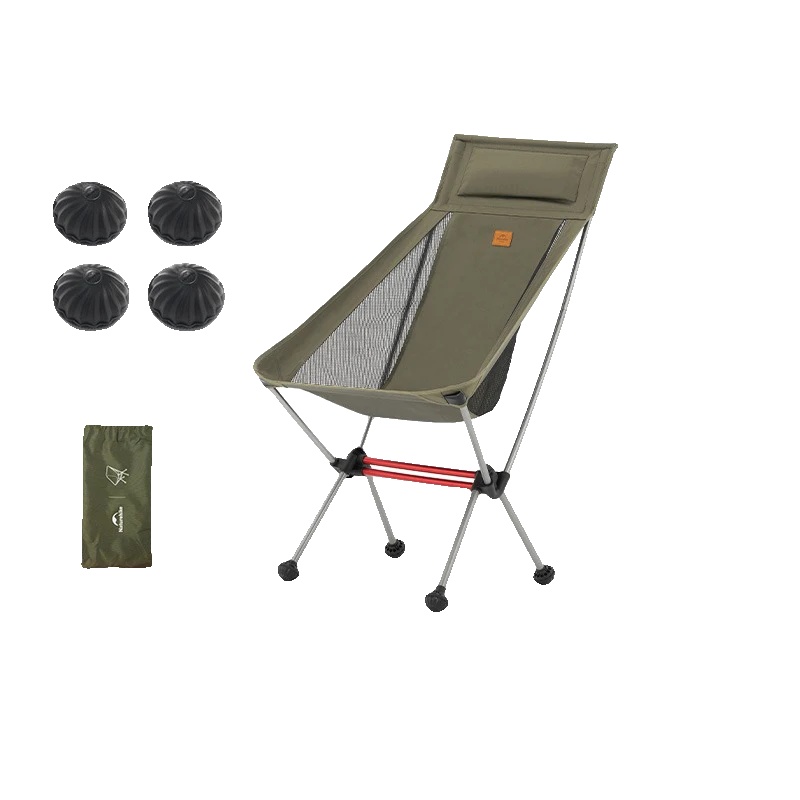 Klappstrandstuhl, Ultraleichtes Design, Strapazierfähiges Material, Grün-l02