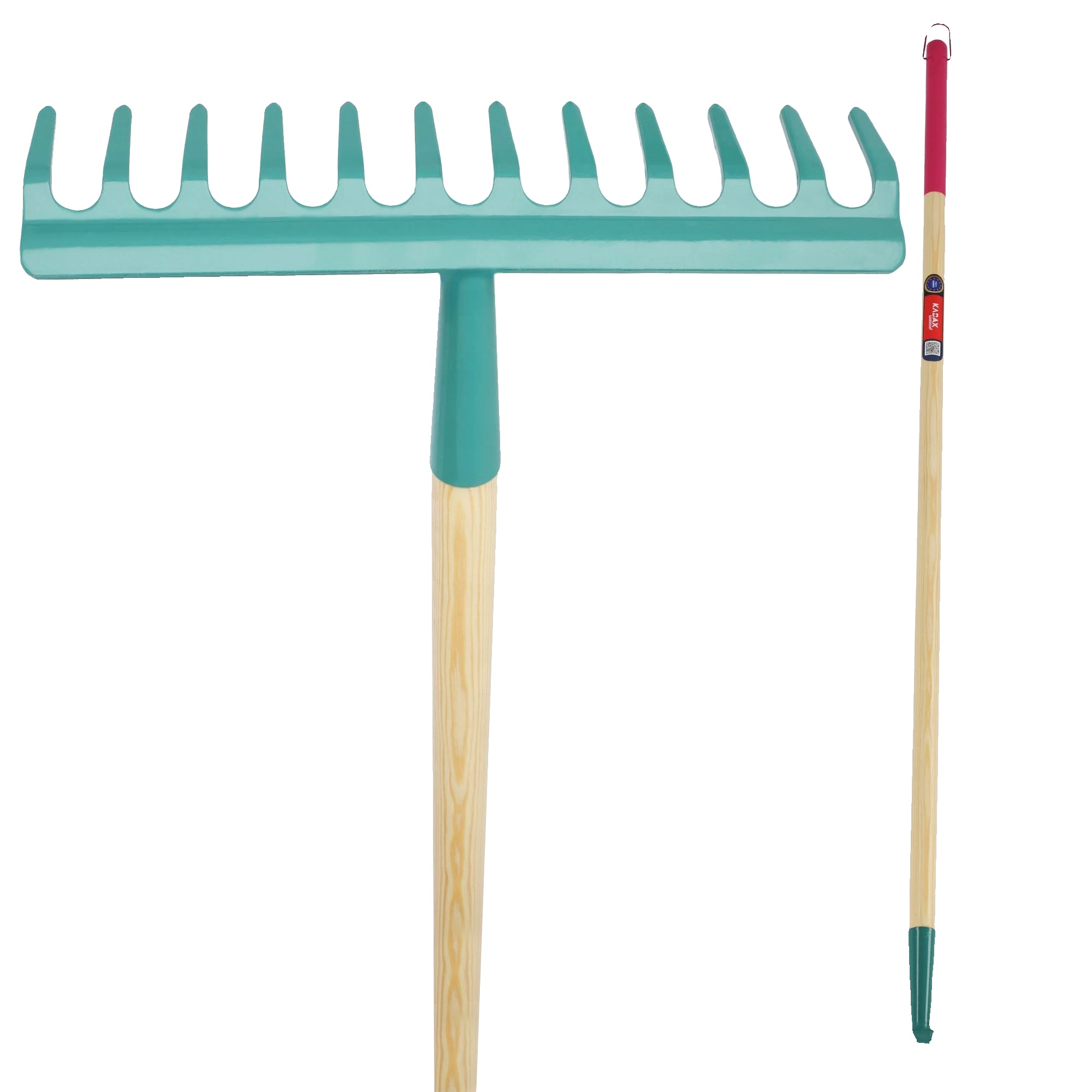 Rechen, Metallkonstruktion, 12-zahn-design, Ergonomischer Griff, Leicht, Vielseitig Für Die Gartenarbeit
