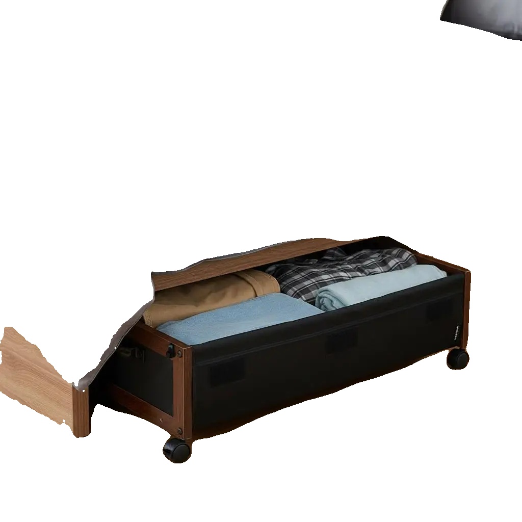Unterbett-aufbewahrungstaschen, Stapelbares Design, Langlebige Holzbauweise, Armeegrün
